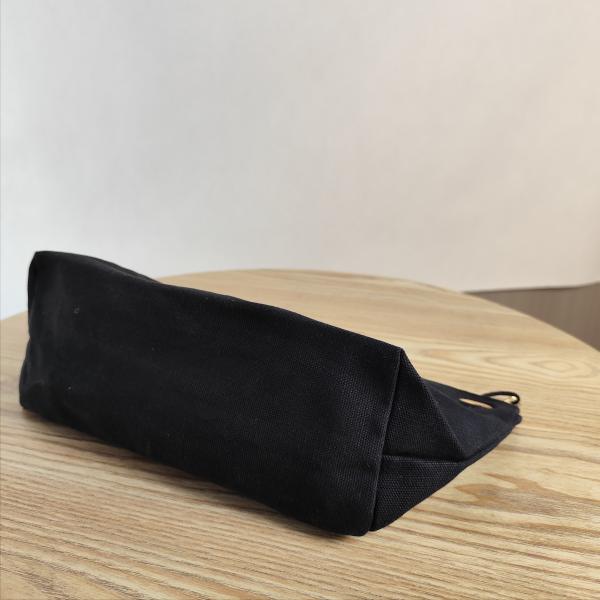 OEM/ODM Accepted Custom Logo Printed Canvas Zipper Makeup Bag for Pencil and Coin Storage