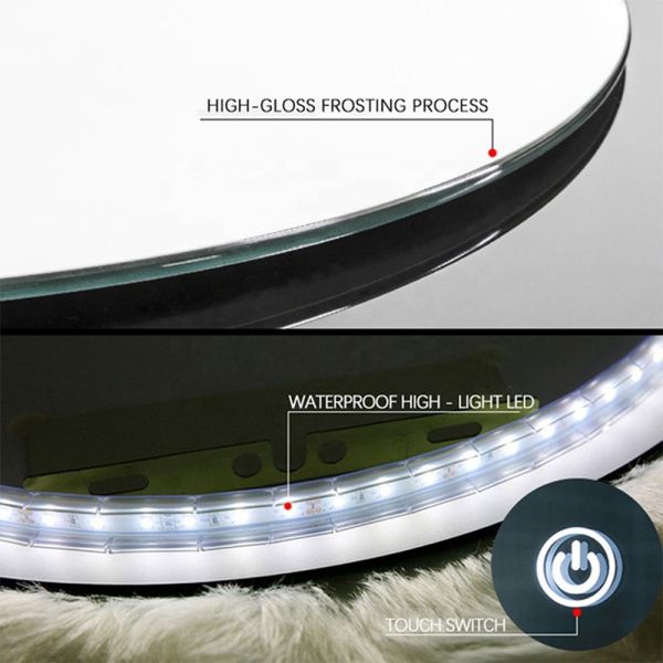 Premium Luxury LED Bathroom Mirrors IP44 Water Resistant Touch Light Bathroom Mirror