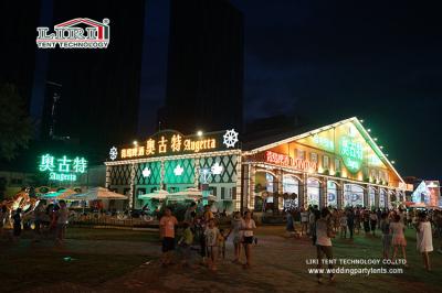 Barraca comercial da cerimônia de casamento do luxo do alumínio 20x50m com mobílias da decoração