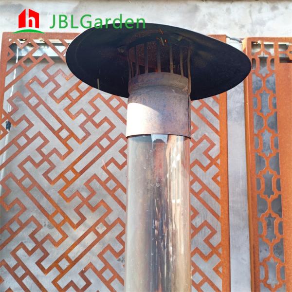 Garden Steel Patio Heater Outdoor Wood Pellet Heater 140cm Or Customize