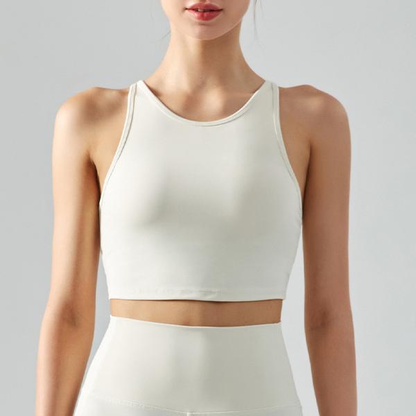 Boat Neck Recycled Womens Sports Bra High Impact Workout Underwear