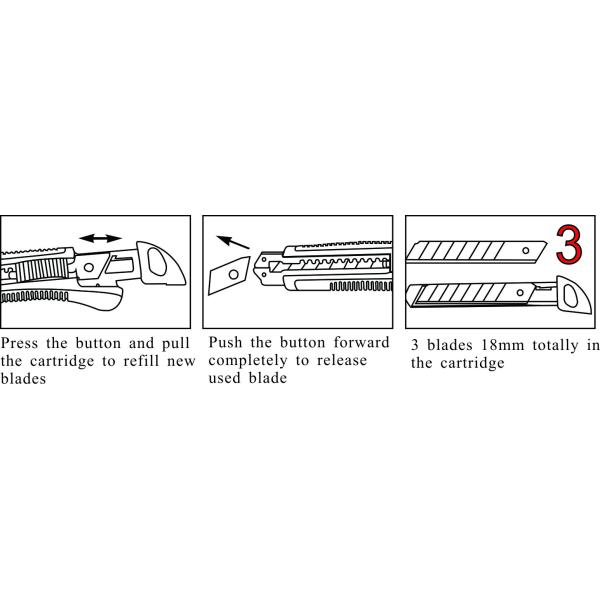 Auto Load Plastic Snap Off Knife Sx1400 9mm Snap Off Blade Cutters