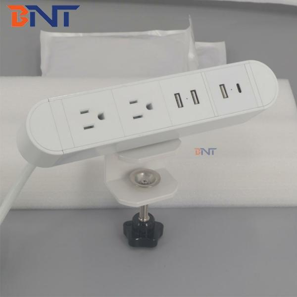 BNT outstnading Simplicity on table socket with USB-C clamped on edage  of the table desktop  socket for conference room