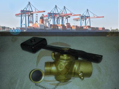 SELF-CLOSING VALVE FOR TANK SOUNDING. WITH VENT VALVE. MODEL-FH-40A  MATERIAL - BRONZE