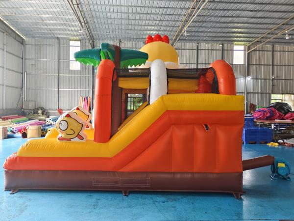 Digital Printing Inflatable Combos Chicken Cartoon Inflatable Bouncy House With Slide Jumping House
