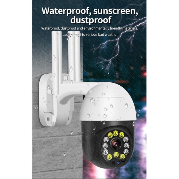 1080P Outdoor Waterproof Mini Speed Dome Camera | Intelligent Dual Light IR & White LED | Motion Detection