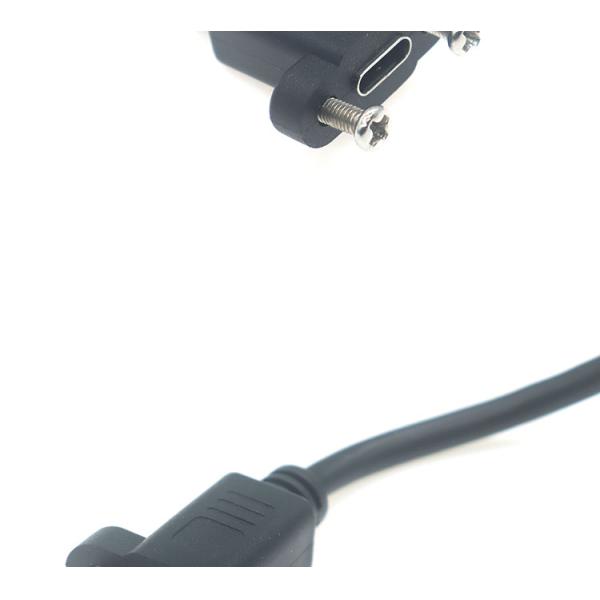 30cm 50cm Panel de tornillo montado de hombre a mujer USB Tipo C 3.1 cable de extensión