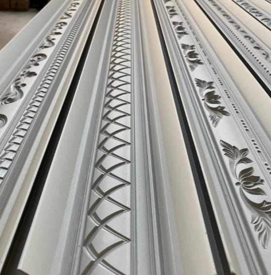 Indoor Decoration Gypsum Cornice Aluminum Mould Handmade Surface Treatment