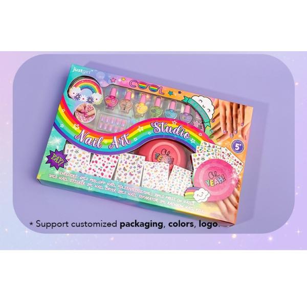 Fashion Toys Girl Kids Nail Kit With Nail Dryer And Nail Polish Eco Friendly