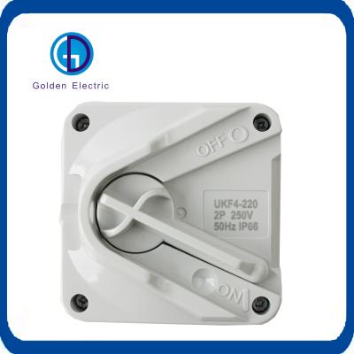 US 2/Piece Samples Request Manual Isolador à prova de intempéries Switch 2p IP66 à prova de água