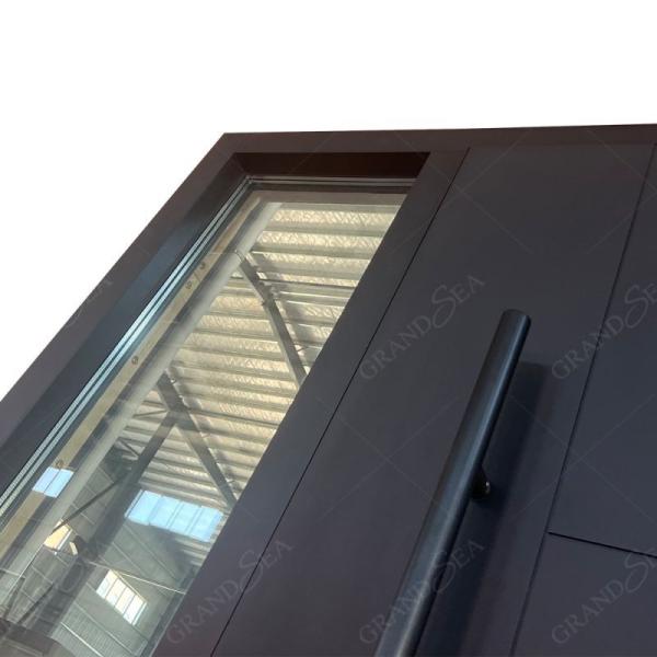 Invisible Hinge Aluminum  Glass Pivot Door American Style Entrance Door Security Door