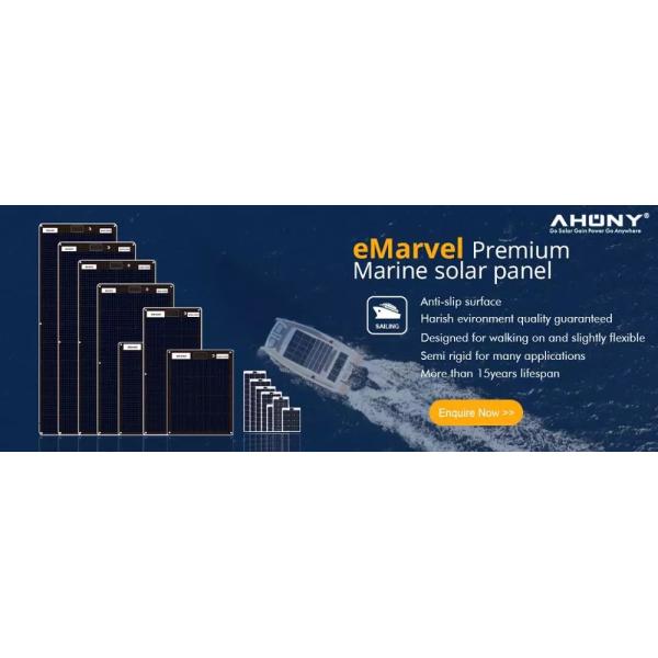 Anti Slippery Semi Rigid Solar Panels Rough ETFE 60w Monocrystalline Solar Panel