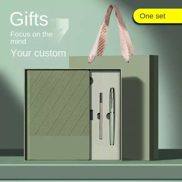 New A5 Notebook High-End Business Student Meeting Record Book High-Value Office Work Hardcover Elegant Leather Gift Box