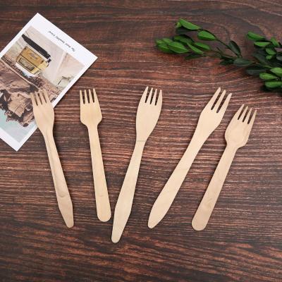180MM Size Compostable Wooden Forks For Party And Restaurant