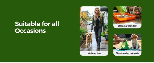 Docco Doug 100% Home Compostable Leak-Proof Odor Control Pet Waste Bags for Dogs