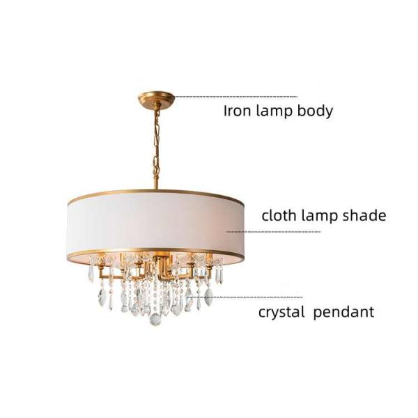 JYLIGHTING Luxury Gold Metal Crystal Ceiling Light Modern Vintage Chandelier for Home Hotel