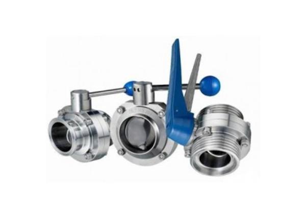 Hygienic Stainless Steel Sanitary Butterfly Valve , Tri Clamp Butterfly Valve For Food