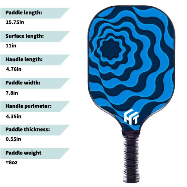 Sandblasted Board Fiberglass Pickleball Paddles With PP Honeycomb Core USAPA Standard