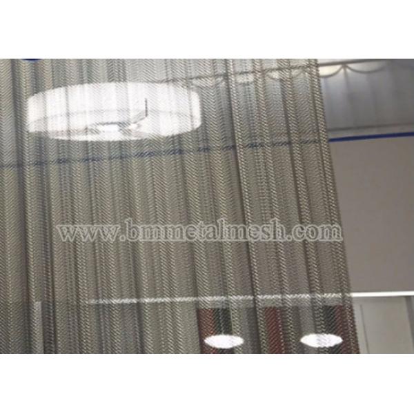 1.2mm Wire Diameter 6mm Aperture Size Metal Coil Drapery with Baking Finish for Building Decoration