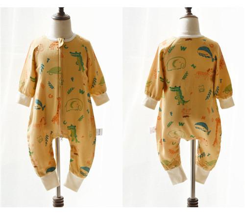 Animal Printing Winter Muslin Baby Pajamas Long Sleeve Baby Pajamas Fashionable Design
