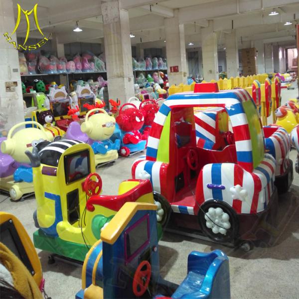 Hansel fiberglass swing electric car type coin operated kiddie rides for sale