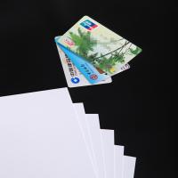 Lámina central de plástico PVC blanco mate de 320 micras de espesor 295x485mm para tarjetas bancarias