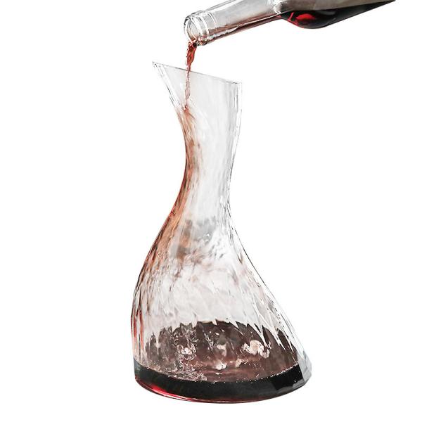Décanteur de vin en gros Cristal sans plomb soufflé à la main et aérateur 750 ml Carafe en vrac pour les distributeurs