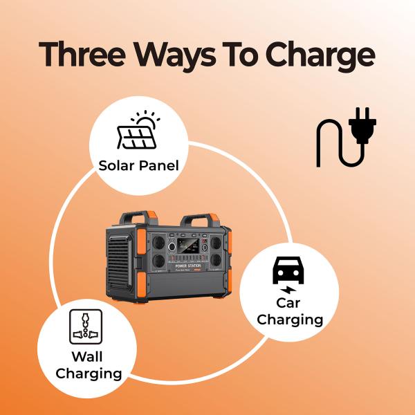 Portable Power Station with Type C Port Flashlight and Jump Starter for Outdoor Camping