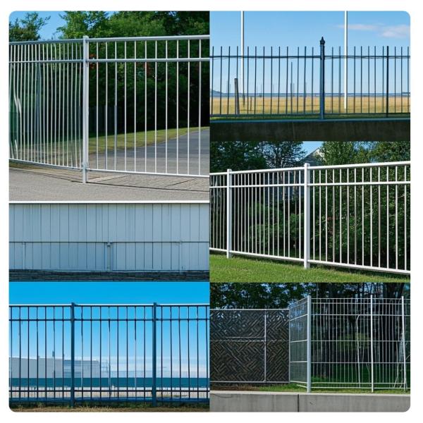Modern Galvanized Metal Wall Fence for Indoor Outdoor Security