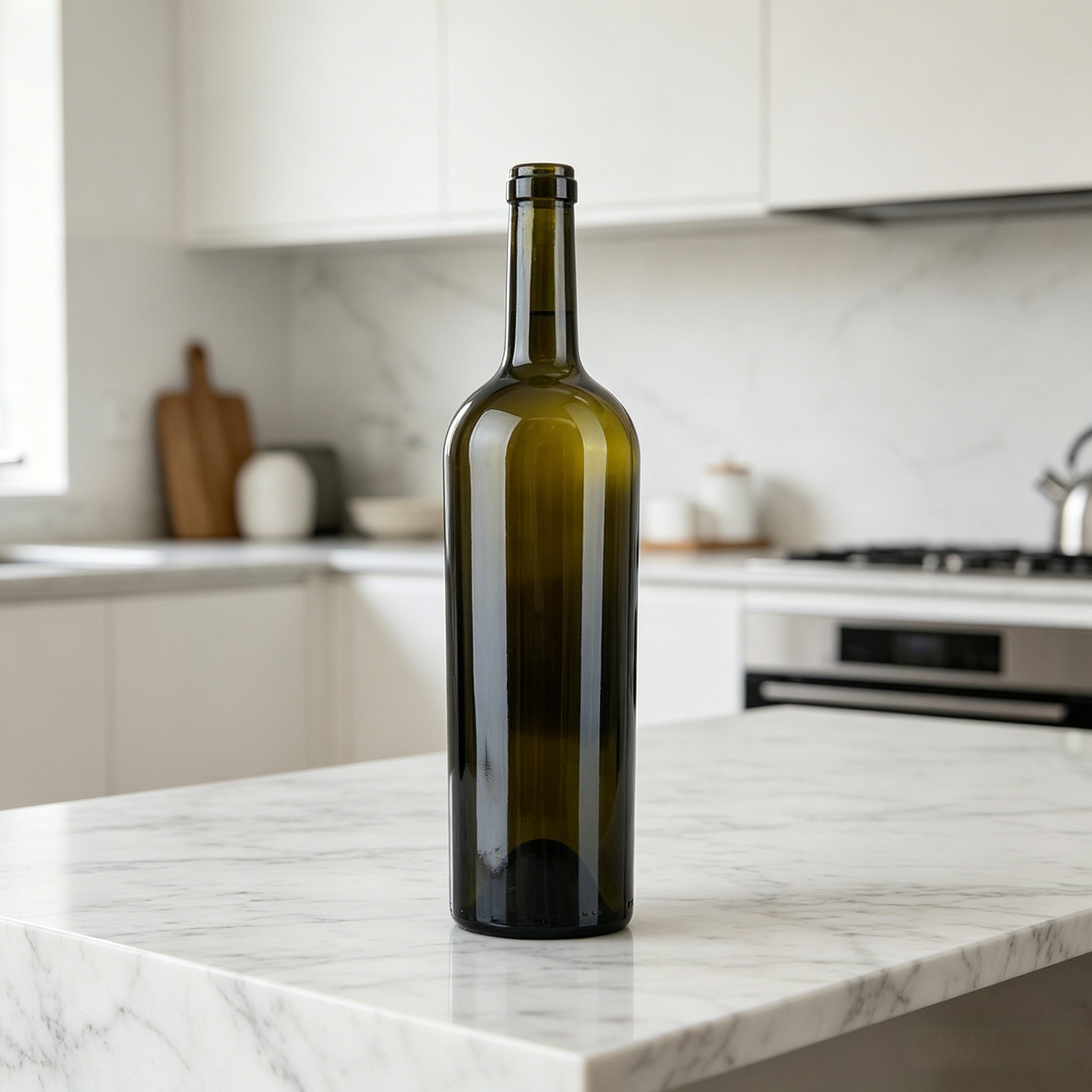 750ml Cork Top Empty Wine Glass Bottle / 755g Bordeaux Shaped Bottle 1725K-7