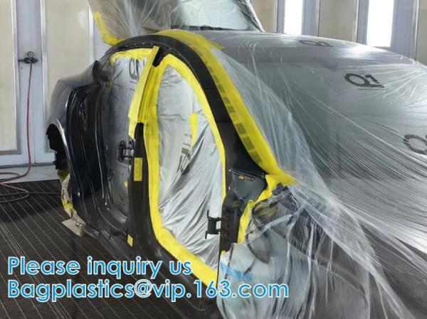Drop Film Roll Overspray Disposable Table Cloth Cover, Drop Film Roll With High Temperature Resistance Masking, Tape