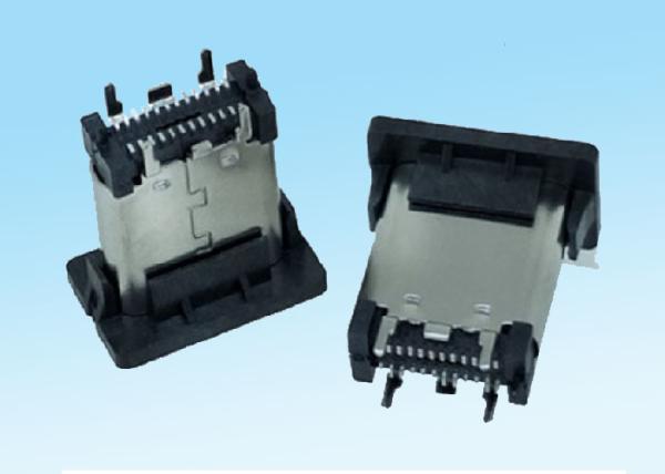 3.0A Current Rating USB Type C Connector Temperature Resistant Plastic Materials