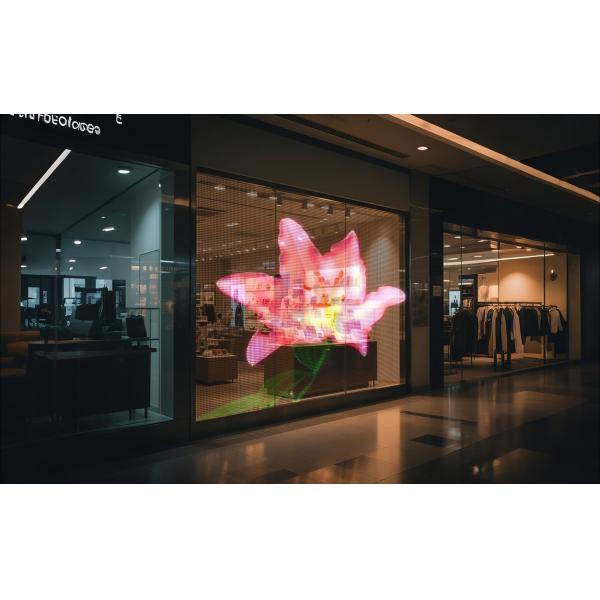 Film Transparent Flexible Screen Led Panel P6 Adhesive Advertising Display on Shopping Mall Window Glass