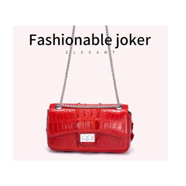 Summer new style crocodile tail bone leather bag shoulder bag for women