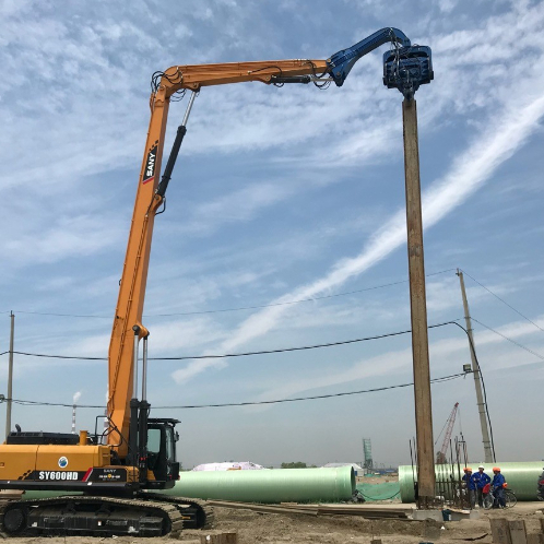 L'équipement hydraulique monté par excavatrice d'entraînement de pile font taire rapidement l'opération