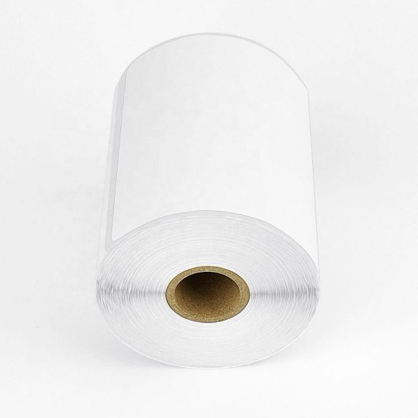 80mm Top Coated Direct Thermal Label Sticker 25.4mm 40mm Core for Supermarket