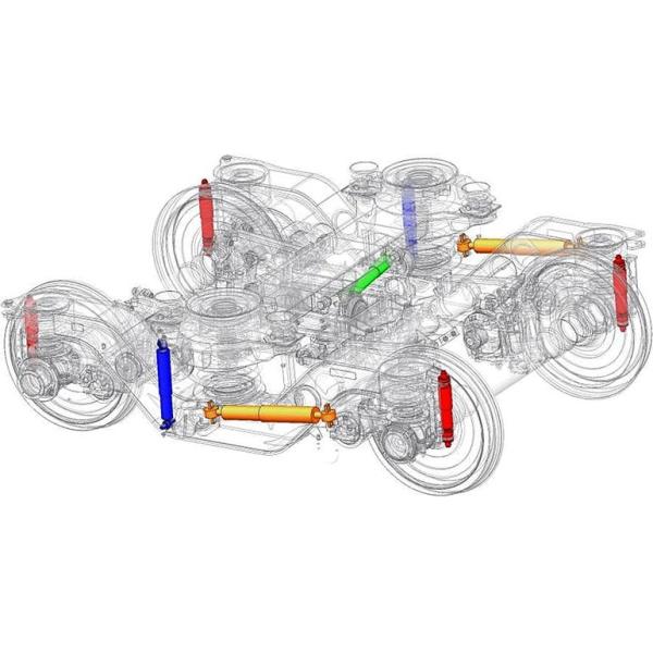 Система подвеса демфера железнодорожная