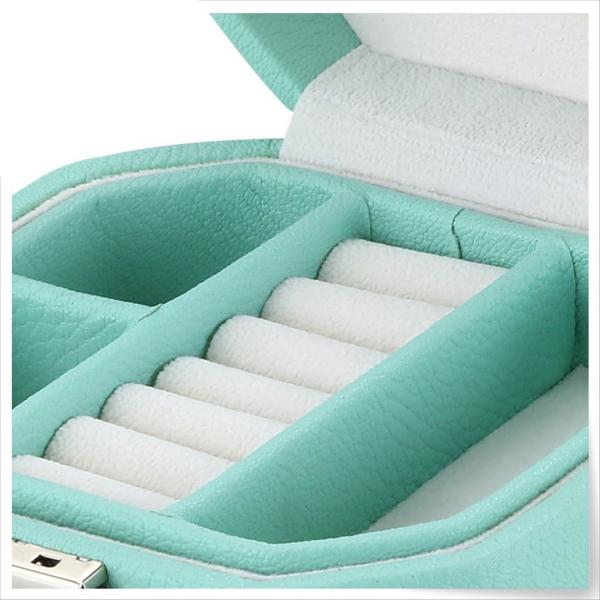 Octagon Leather Lockable Jewelry Box Organizer For Storing Rings / Earrings