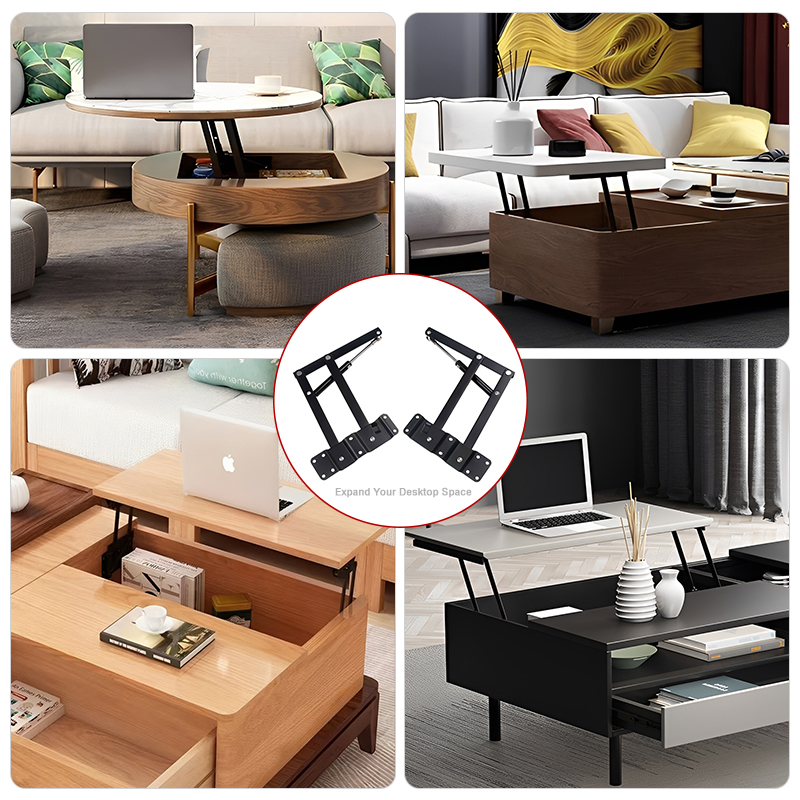 Multifunctional Hinge Lifting Support Foldable Storage Hydraulic Buffer Lifting Bracket for Coffee Table & Desktop