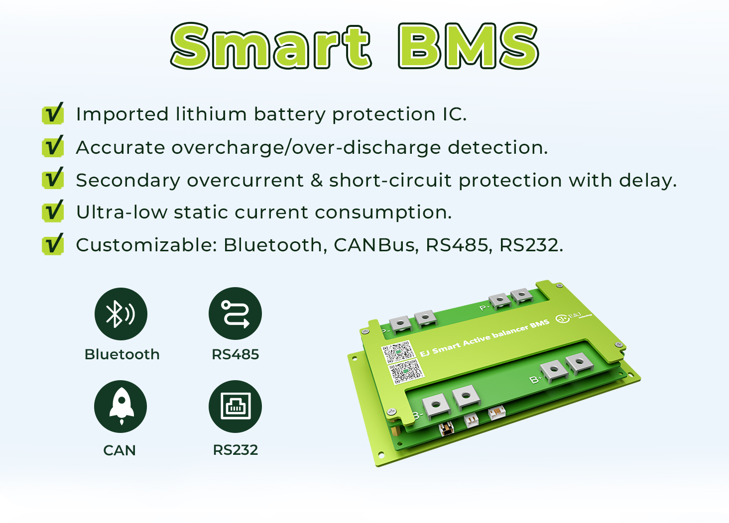 36V 100Ah Smart LiFePO4 Battery Pack With Bluetooth & CANBUS 4000 Cycles For Solar & UPS