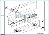 Le kit de joint de cylindre hydraulique de 4614062 angles de pale adapte JOHN DEERE 60D 60G