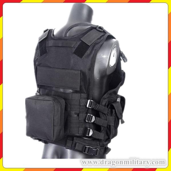 Hot sale Cheap 600D good quality black stock adjustable military vest all the year