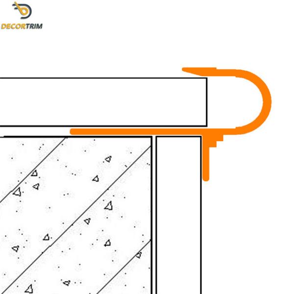 Matt Silver Stair Nosing Tile Trim Bullnose Edge For Decoration Protection