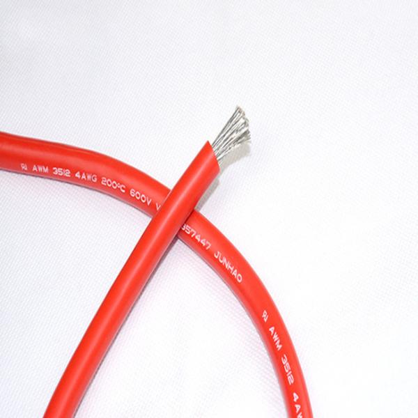 Flexible Silicone Cable 5000/ 0.08 4AWG Tinned Copper Conductor Silicone Rubber Wire