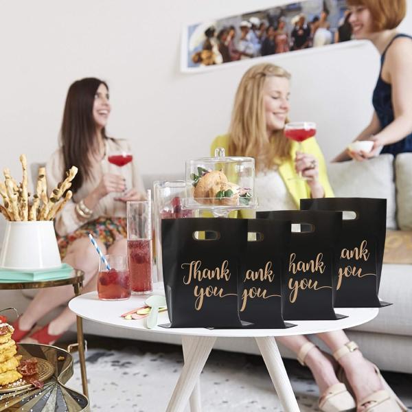 Custom Logo Printing Handle Shopping Bag Reusable Plastic Gift Bags For Retail Stores