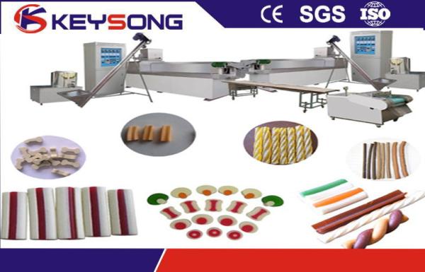 PLC Control Pet Food Making Machine / Treats Extruder For Dog Cat Chewing