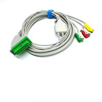 FUKUDA DENSHI Cable ECG compatível 3 Leads AHA Grabber End 15PIN