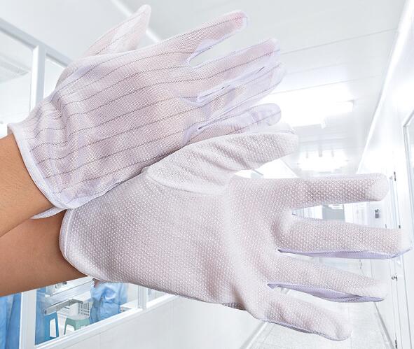Conductive PU Coated Antistatic ESD Safety Gloves 100% Nylon