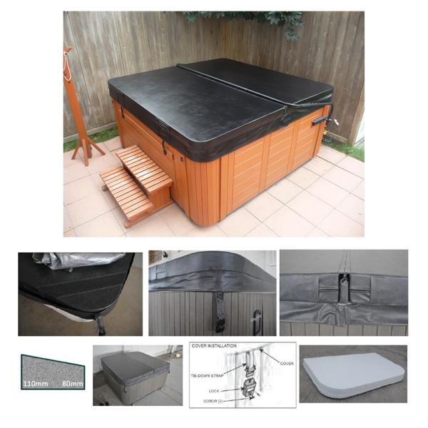 Подгонянная крышка джакузи спа заплыва PVC SAA или мебель 100mm крышки спа на открытом воздухе