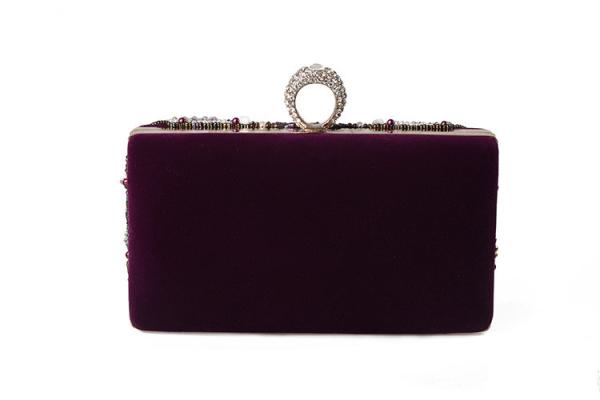 European and American fashion suede beaded evening bag clutch bag clutch bride